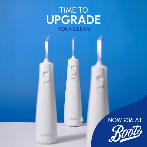 Time to upgrade your clean💙

The Waterpik™ Cordless Pulse is now just £36 at Boots.

A simple upgrade for healthier gums and a fresher feeling clean.