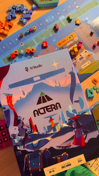 This is such a hard game to describe. Bag building, worker placement…sure. But it is so much more than that. It’s a whole damn experience that feels different every time you play. I really like the way Altera makes me feel, even though I’ve lost almost every game I’ve played lol. It makes me use my brain and keeps me on my toes! Thank you for letting me be a part of this journey @iv___studio #boardgames #gamenight #gaming #game #gamer