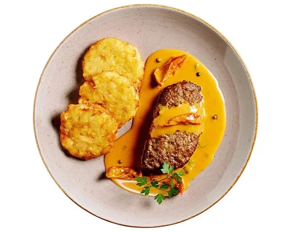 Gebratenes Lammhüftsteak