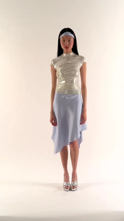 The Morena Top in Wet Look