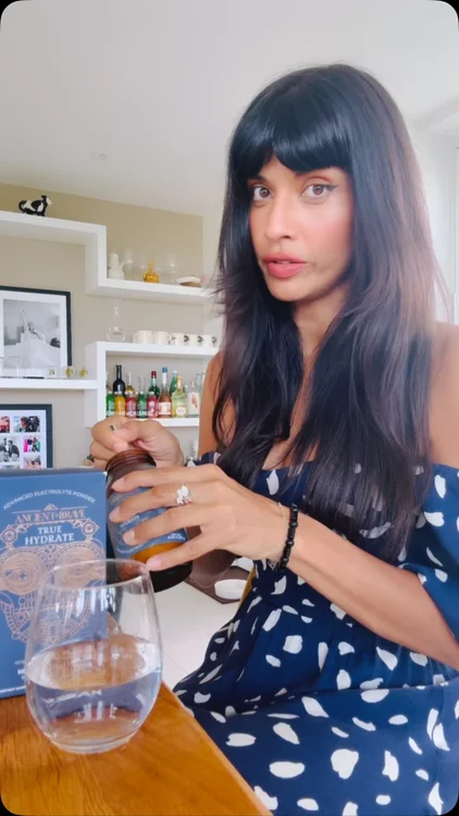 Nothing bored me more than the word "electrolytes" until I actually tried them and noticed my day to day energy lift, which really helped me enjoy my day better. AD

I like any product that helps women feel more energized and powerful. 

The folks at @ancientandbrave have made a product I take everywhere with me, especially on holidays but also on dog walks in the sun, or to the gym. TRUE HYDRATE (US) / TRUE HYDRATION (UK/ EU) is my summer must. 

Potassium, magnesium, sodium and calcium all in one lovely drink that has no artificial nasties in it and delicious gentle coconut taste. 

No more grumpy summers for me! 

Check out their website, where you can get 20 % off all products site wide, if you use the code JAMEELA (one per customer/ excludes bundles/ expires September 30th).

You just need to add the following: 

⁠#ancientandbrave #electrolytes #truehydrate #truehydration #jameelajamil
