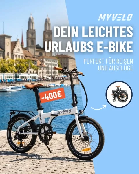 Zürich Elektro-Klapprad | -400 € 🚲