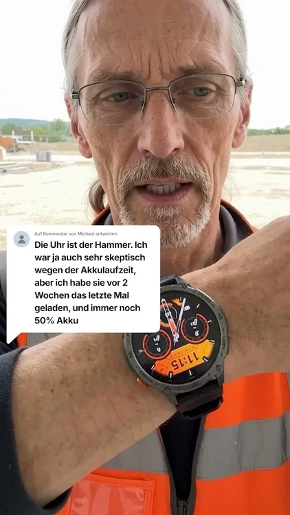 Weit über 25 Tage ohne Aufladen!