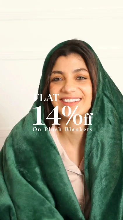 Flat 14% Off on Plush Blankets