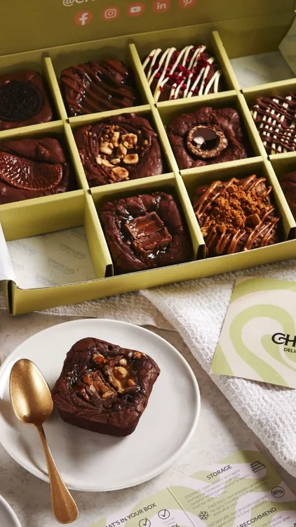 Gift Wrapped Brownie Delivery