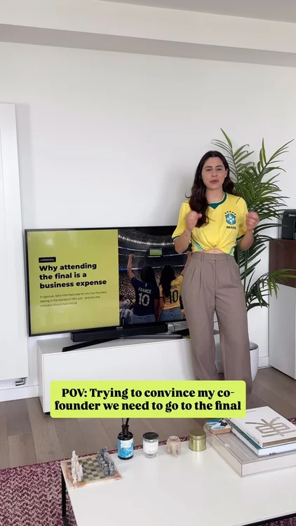 Trying to convince my co-founder to expense a trip to the final, using AI 👀

I built this entire presentation in Gamma in 4 minutes with one prompt. Slide 6 was the one that did it.

Tell me we shouldn’t go.

#gamma #GammaApp #ad @meetgamma