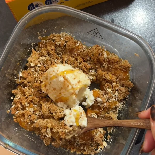 🍑 10-Minute Single-Serve Winter Crumble 🍑

When the days get shorter and colder, there's nothing better than a warm, cosy crumble straight from the air fryer. 🤎

Made with our Harraways Extra Creamy Sea Salt Caramel Oats Sachet, this quick single-serve crumble comes together in minutes and is perfect for dessert, a comforting snack, or even breakfast.

Recipe:

🍑 1 serving fruit (apricots, apples, berries, peaches – whatever you have on hand)
🥣 1 Harraways Extra Creamy Sea Salt Caramel Oats Sachet
🧈 1 tsp butter, melted (optional)

1. Add chopped fruit to a small oven-safe ramekin.
2. Mix the oat sachet with melted butter and sprinkle over the fruit.
3. Air fry at 180°C for 6–7 minutes, or until golden and bubbling.
4. Serve warm with Greek yoghurt and a drizzle of maple syrup.

So simple, so cosy, and the perfect way to warm up this winter. ❄️ Which Harraways oat sachet flavour should we try next?

#Harraways #HarrawaysOats #WinterRecipes #AirFryerRecipes #EasyDesserts #CrumbleRecipe #NZMade #WinterComfortFood