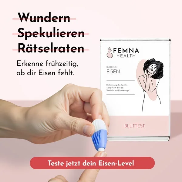 Ferritin-Spiegel messen. Eisentest für Zuhause.