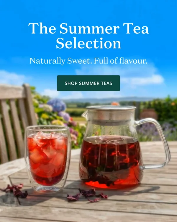 Our Summer Tea Selection is proof that flavour doesn't need a helping hand. Naturally sweet, endlessly refreshing, and made for the season. Shop the collection and find your new summer favourite.