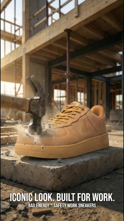 LOVE SNEAKERS? NOW YOU CAN WEAR THEM TO WORK! 💪

Introducing BAD ENERGYTM SAFETY WORK SNEAKERS - the ultimate game-changer for young tradies like you!

🔥 LIGHTWEIGHT AIR FLIGHTTM SOLE PROVIDES RESPONSIVE CUSHIONING
💼 A-GRADE TASMANIAN LEATHER that's tough on site, but gentle on your feet
👣 ORTHOPEADIC INNERSOLE and COMFORT PADDED LOW-CUT COLLAR for all-day comfort
💯 METAL EYELET FOR DURABILITY AND ENHANCED LACING SUPPORT because we've got your back (and your feet!)

Designed in Melbourne with style, safety, and versatility in mind. Plus, a 6 MONTH WARRANTY to give you peace of mind.

Get yours now in BLACK | WHEAT | WHITE sizes UK 4-12. Trust us, your feet will thank you 😎