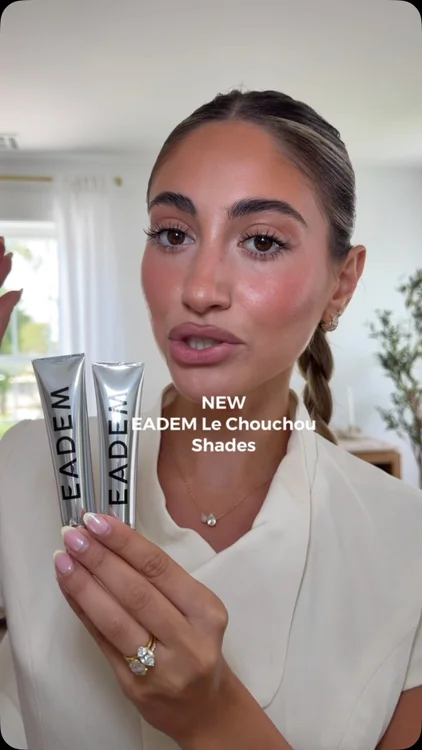 my forever-favorite lip balm just got 2 new shades 🤎🧸 @eadem.co le chouchou has lived in my purses for over 2 years + there’s truly nothing else quite like it. from the comforting formula to the shades + finish, every detail feels so intentional. coquito dulce + churro de canela are now available at @sephora and eadem.co! #eadempartner