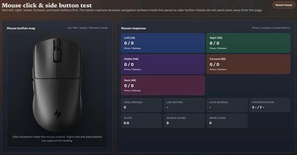 Test your setup in seconds.   
ATK’s Mouse & Keyboard Test Tool lets you check clicks, key inputs, polling rate, DPI, latency, scroll, and movement tracking — right in your browser, with no download required.  
Try it here: https://www.atk.store/pages/mouse-keyboard-test-tool   
#ATK #GamingGear #MouseTest #KeyboardTest #PCGaming