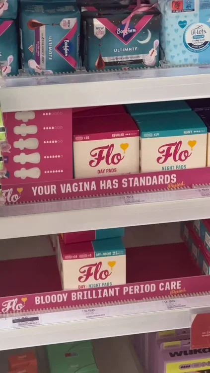 How do you care for a body part you aren’t allowed to name?🤔

That’s why we’ve put the word ‘V*gina’ on a shelf in @bootsuk and we believe this is the first time it’s appeared in store this way. Big slay😛🤏

#hereweflo #flo #periods #womenshealth #censorship