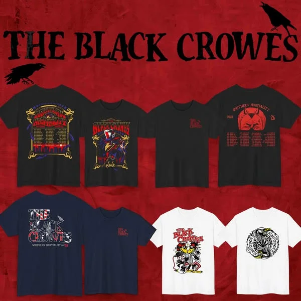 The Black Crowes - World Tour 2026 Merch🔥

Order here: https://mixtapetee.com/category/the-black-crowes

⚡ 100% Cotton
⚡ Soft & Comfortable Fit
⚡ Fast Delivery: 3–10 Business Days
⚡ Worldwide Shipping
⚡ T-Shirts, Hoodies & More